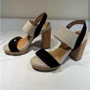 Yellow Box Cork Heels